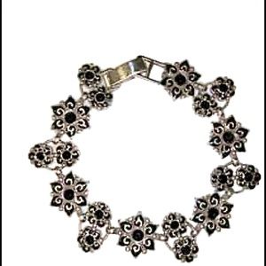 BrightonGardenofEdenBlackFlowerNecklace&Bracelet